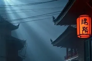 《旧城照相馆》老式相机与暗房红灯的封面示意