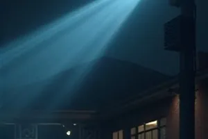 《铁皮屋顶》雨后铁皮屋檐反光的封面示意